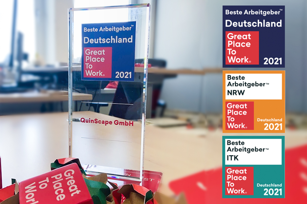 Abbildung des Awards - Beste Arbeitgeber Deutschlands 2021 - Great Place To Work